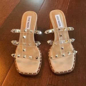 Steve Madden Clear King Studded Sandal - Women's Size 6 M